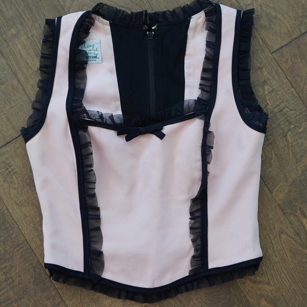 VINTAGE‎ 90s Moschino Cheap + Chic Bustier Size 10 Made in Italy
